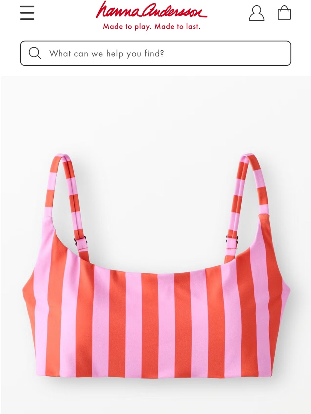 Hannah Andersson  Striped Multi-Color Bikini Set